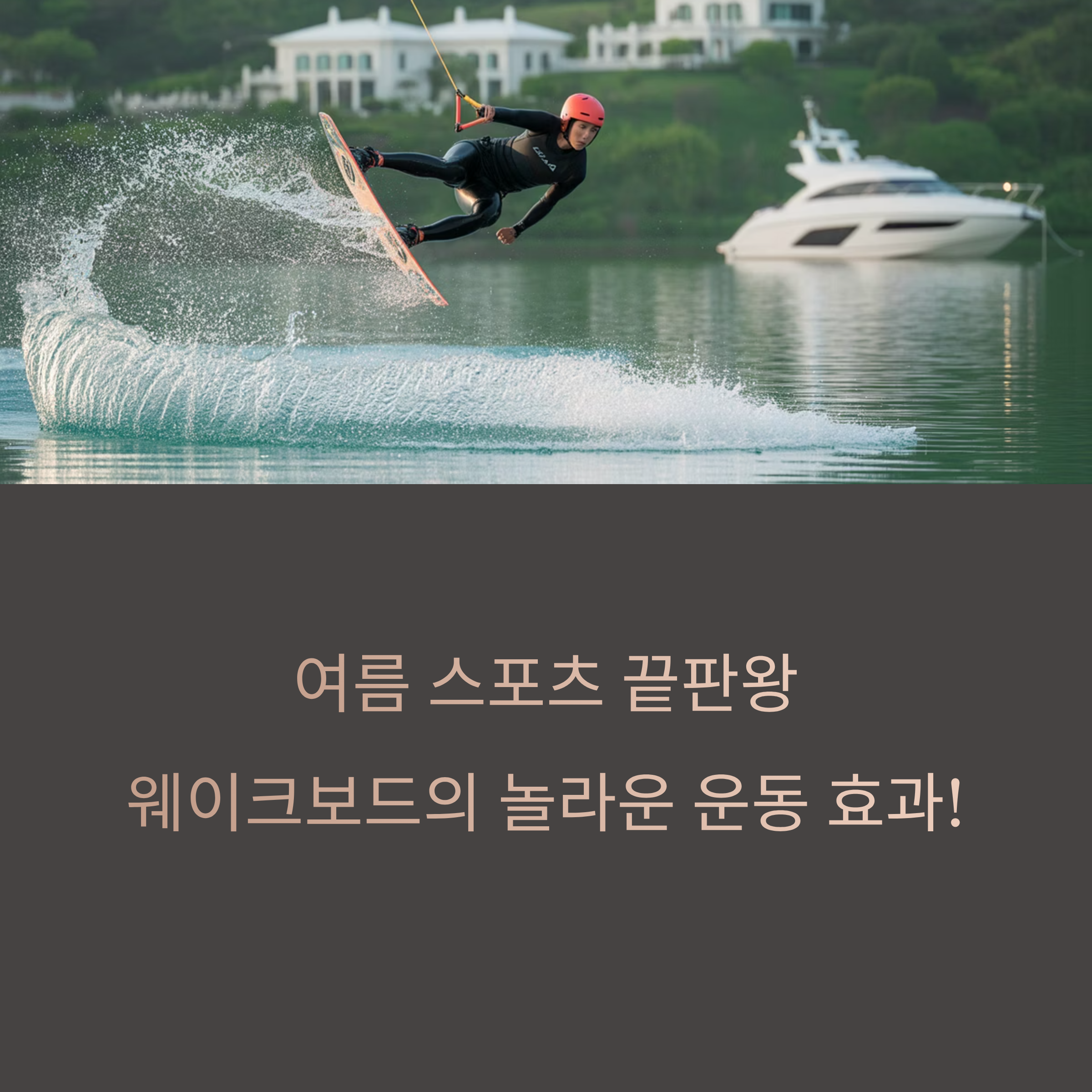 여름 스포츠 끝판왕, 웨이크보드의 놀라운 운동 효과!