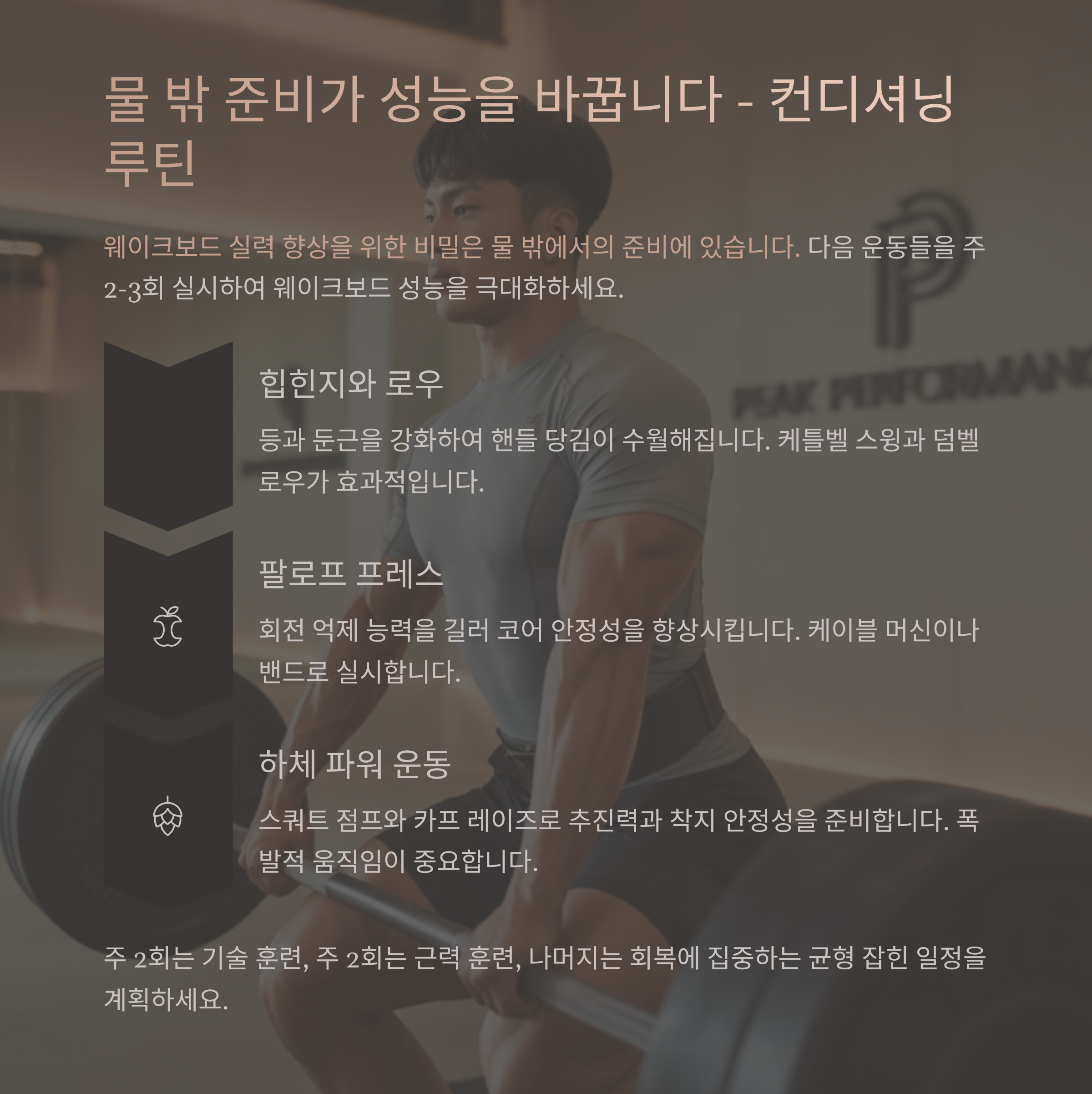 여름 스포츠 끝판왕, 웨이크보드의 놀라운 운동 효과!