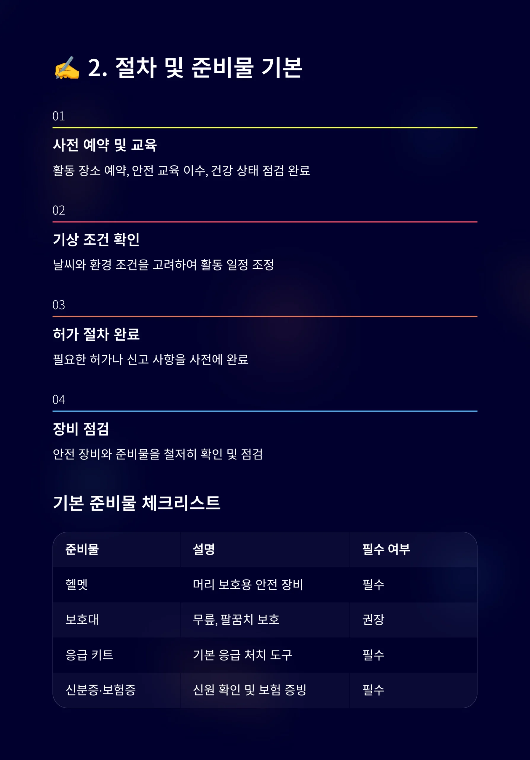 레저스포츠 종류